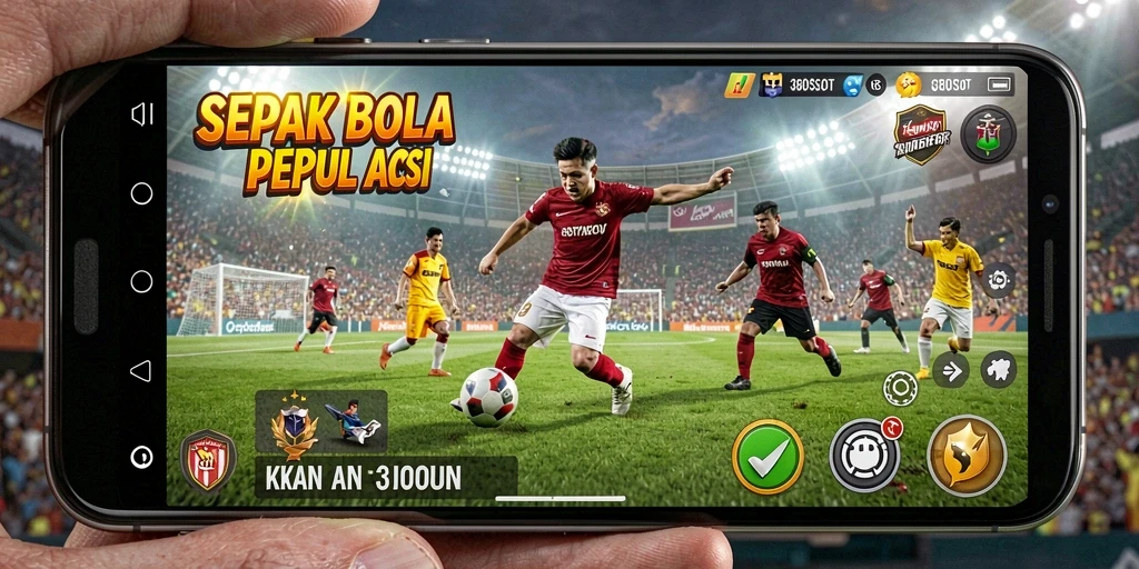 Screenshot 380SLOT menampilkan aksi seru dalam permainan sepak bola.