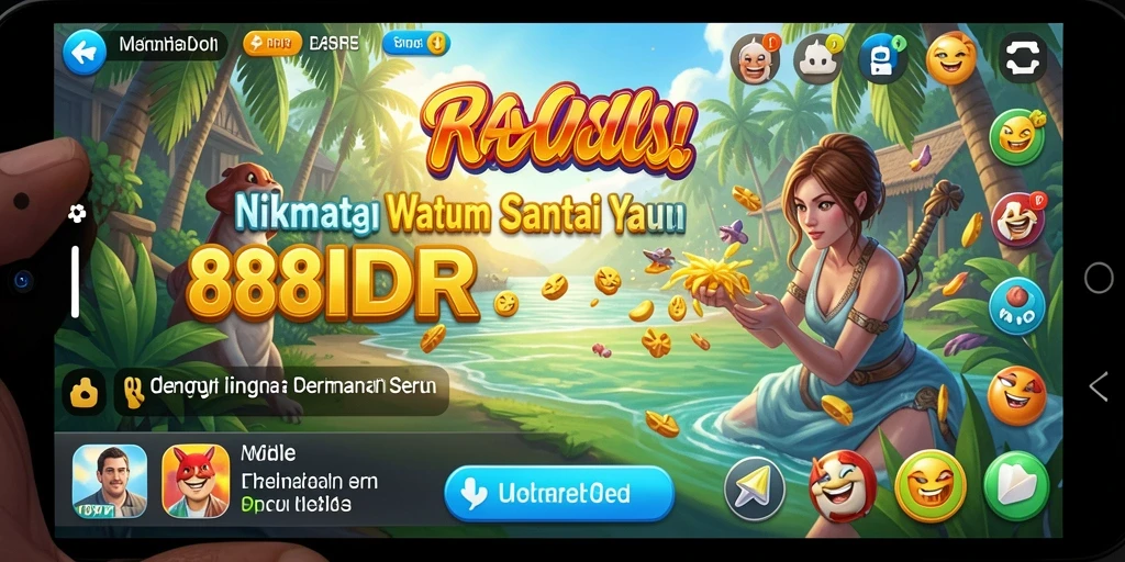 Tampilan gameplay 888IDR yang penuh warna dan seru.