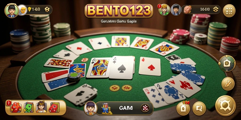 Tampilan gameplay Gaple yang seru di BENTO123.