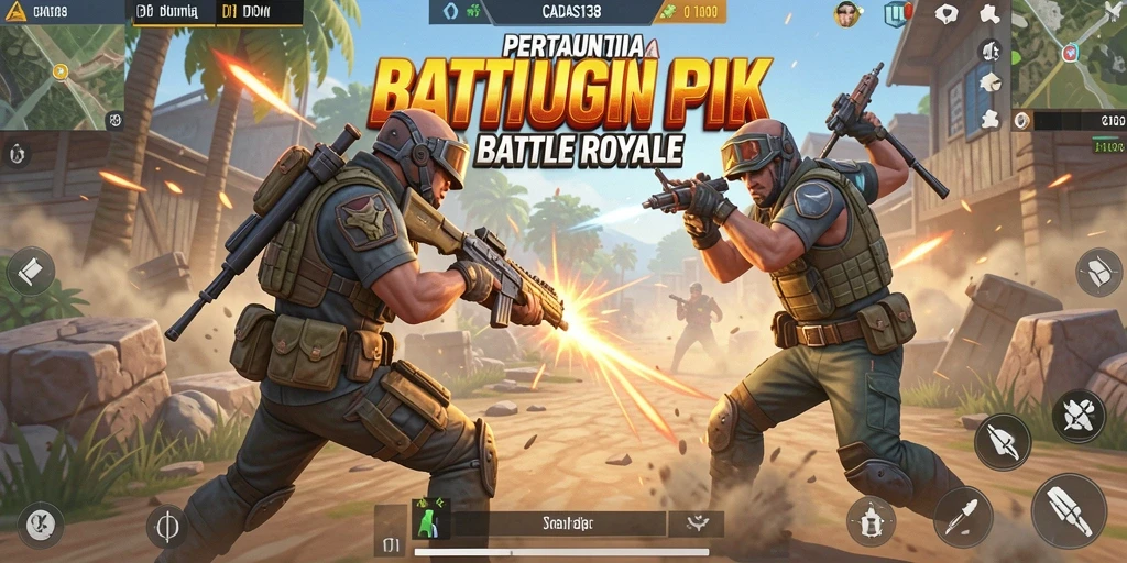 Screenshot gameplay seru dari CADAS138 dalam mode Battle Royale.