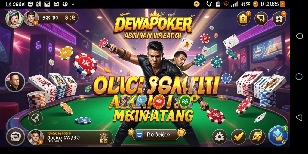 Tampilan gameplay DEWAPOKER dengan aksi seru dan menegangkan.