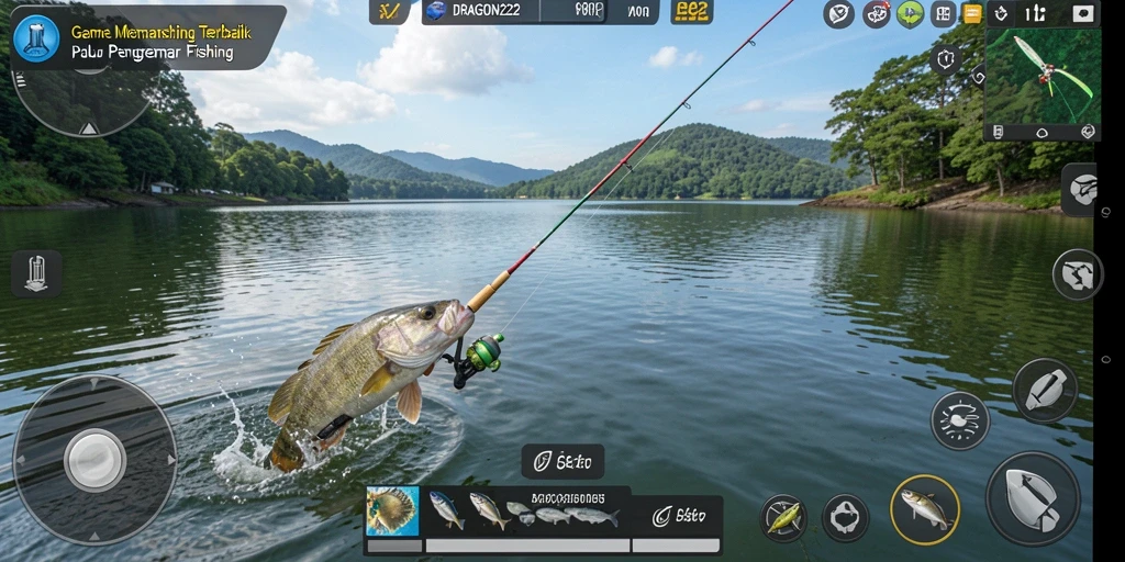 Tangkapan besar dalam gameplay memancing DRAGON222.