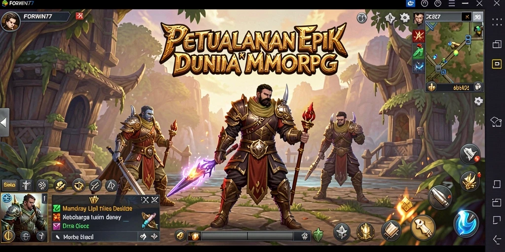 Tampilan gameplay menarik dari FORWIN77 dengan aksi seru dan dunia yang memukau.
