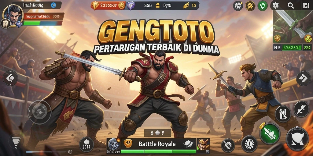 Tampilan aksi seru di arena pertempuran GENGTOTO.