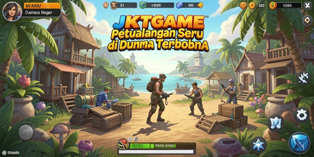 Tangkapan layar permainan JKTGAME dengan dunia terbuka yang luas dan interaktif.