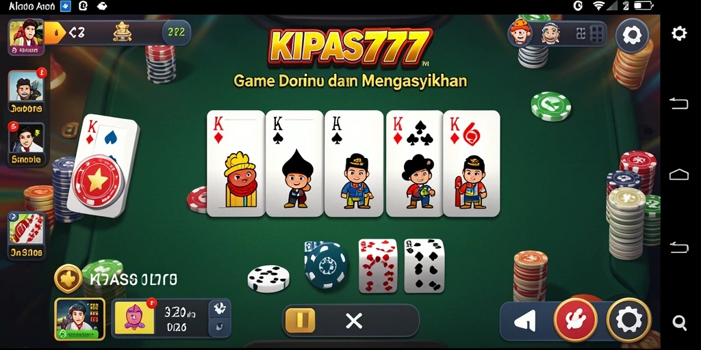 Gameplay seru KIPAS777 dengan teman-teman dalam permainan Domino.
