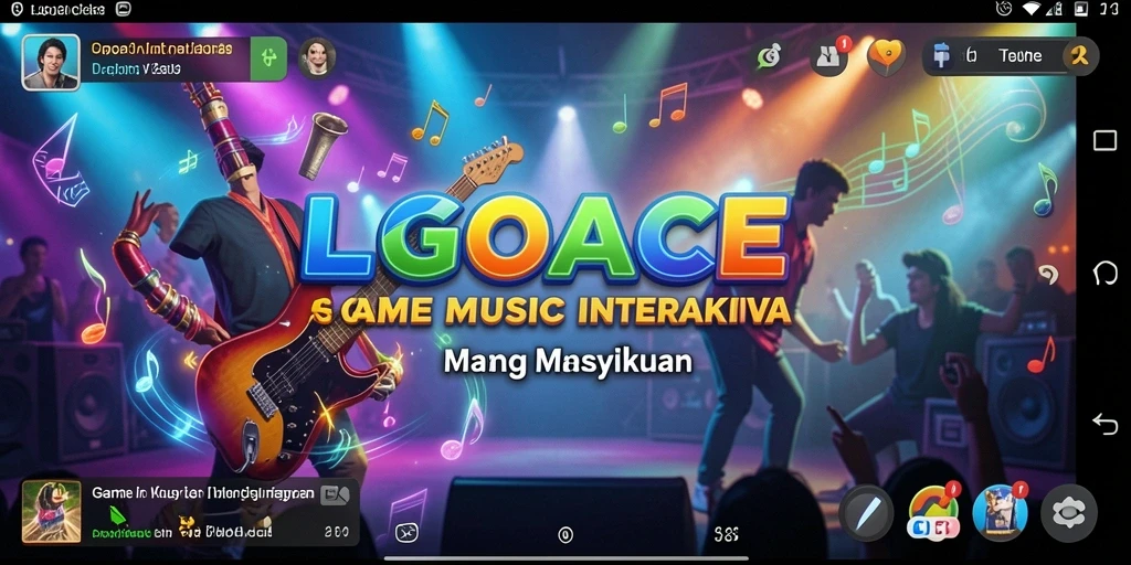 Screenshot gameplay LGOACE menampilkan tantangan musik yang mengasyikkan.