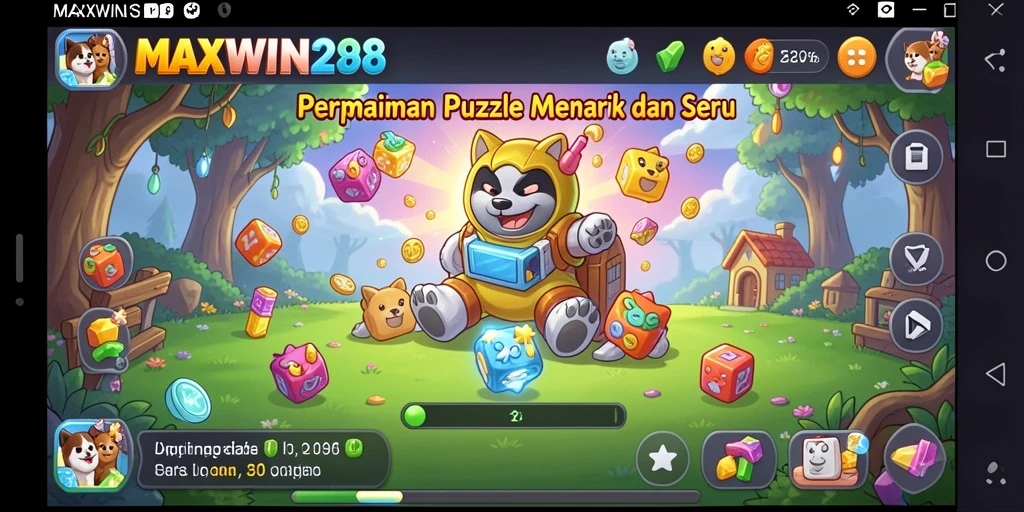 Screenshot gameplay <strong>MAXWIN288</strong> menampilkan tantangan puzzle yang mendebarkan.