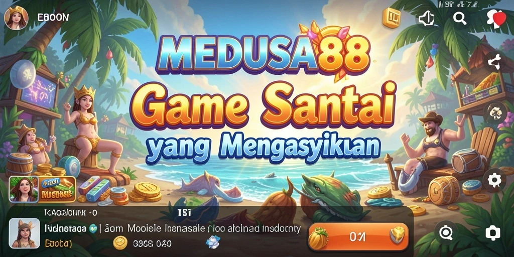 Tampilan menarik dari gameplay MEDUSA88 yang penuh warna.