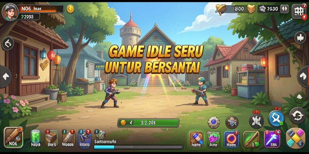 Screenshot utama N06 menunjukkan gameplay Idle yang menarik dan interaktif.