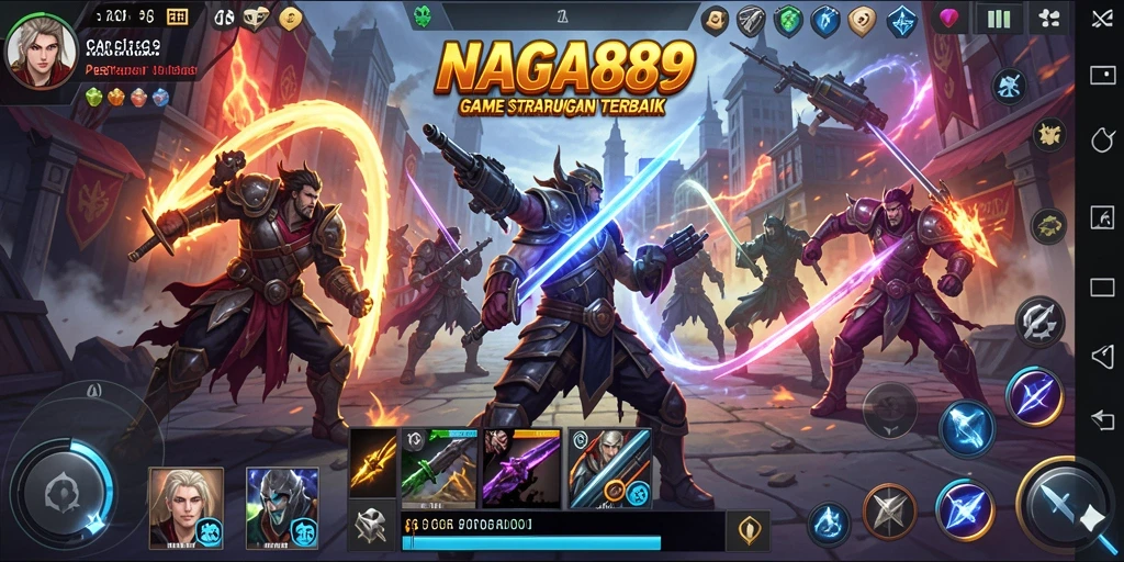 Tangkapan layar gameplay NAGA889 menunjukkan pertempuran strategis yang mendebarkan.