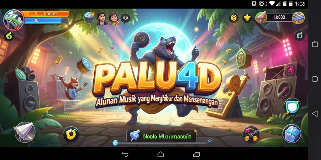 Tampilan gameplay PALU4D dengan alunan musik yang menarik.