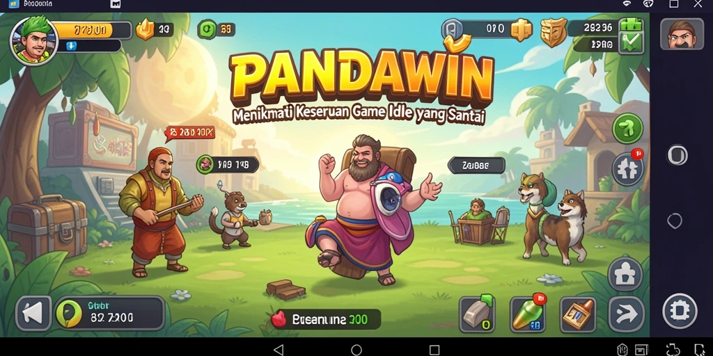 Tampilan gameplay seru dan santai dari PANDAWIN.