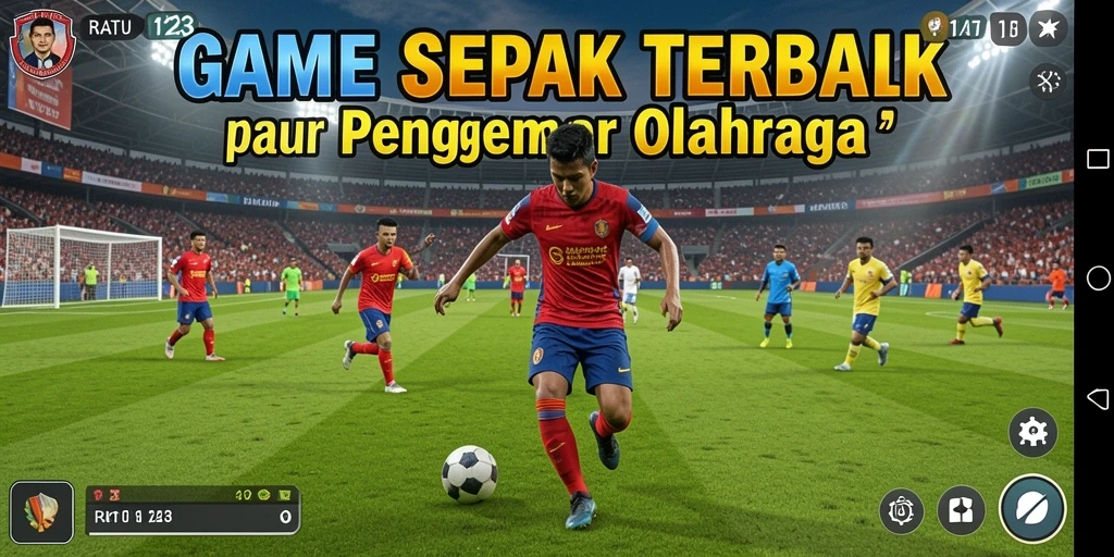 Tampilan gameplay RATU123 yang mendebarkan dalam aksi sepak bola.