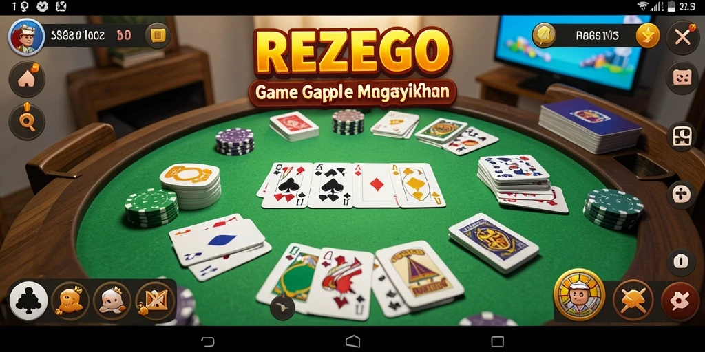 Tampilan gameplay seru dari game Gaple REZEGO.