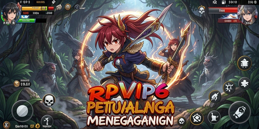 Screenshot RPVIP6 menampilkan aksi seru dalam dunia Anime.