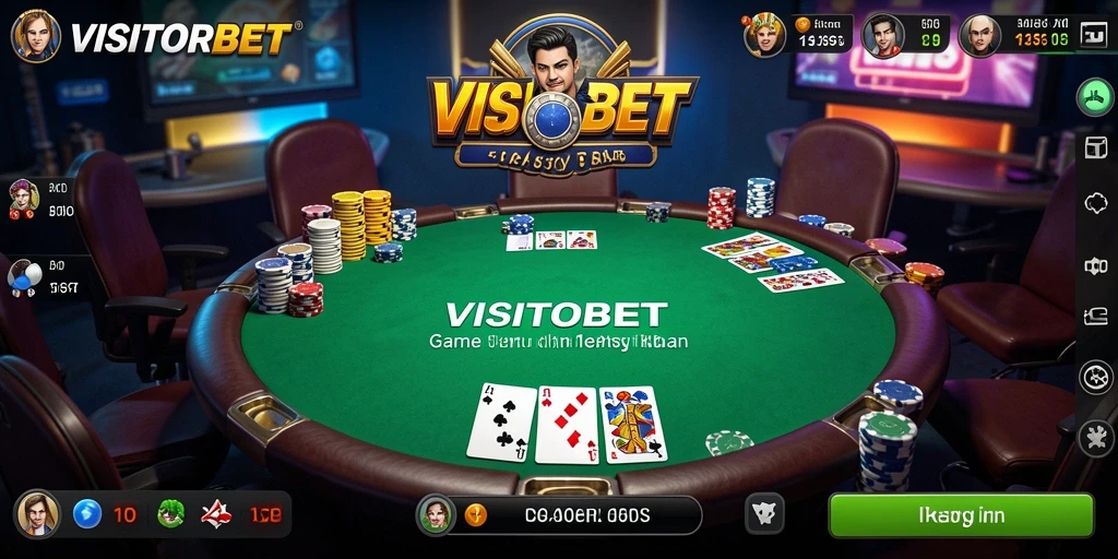 Tampilan gameplay poker seru di VISITORBET.
